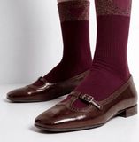 Tamaris Dames Ballerina 1-22156-47 359 Bruin Patent Maat 38