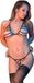Magic Silk BH & G-String Set met Bandjes - XXXL/XXXXL black