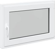 vidaXL - Kelderraam - RISOR - Wit - 90 x 50 cm - Dubbel glas - PVC - Links binnendraaiend