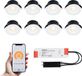 HOFTRONIC 8x Cadiz 12 Volt LED Inbouwspots Wit 3W Smart WiFi + Bluetooth 2700K Warm Wit IP44