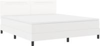 vidaXL Lit plateforme avec matelas, blanc, 180 x 200 cm, similicuir