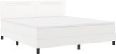 vidaXL Lit plateforme avec matelas, blanc, 180 x 200 cm, similicuir