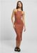 Urban Classics Midi Rib Knit Crossed Back Lange jurk Oranje XL