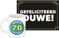 Bellatio Decorations Koffiemok 70 Jaar Blauw Keramiek