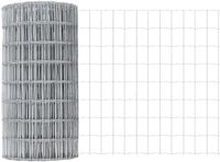 vidaXL Euro-hek met palen 10 x 0,8 m gegalvaniseerd staal mesh