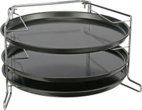 Pizza bakset met houder tray - Set van 4 - Anti-aanbaklaag 3 bakplaten met Pizza Houder