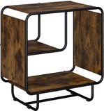 vidaXL Dressoir Gerookt eiken 60 x 37.5 x 64.5 cm Bewerkt hout