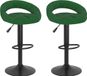 Maison Exclusive - Lot de 2 tabourets de bar en velours vert foncé
