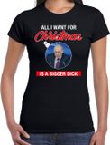 Bellatio Decorations Putin All I want for Christmas fout Kerst shirt - zwart - dames - Kerst t-shirt / Kerst outfit XXL