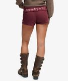 Superdry Femme Short Jersey Pois Coupe Ajustée Red Taille: 38