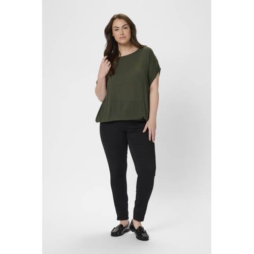 Kaffe Curve top kaki