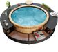 vidaXL Hottub-ombouw - poly - rattan - zwart