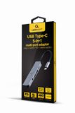 Gembird A-CM-COMBO5-02 laptop dock & poortreplicator Bedraad USB 3.2 Gen 1 (3.1 Gen 1) Type-C Zilver