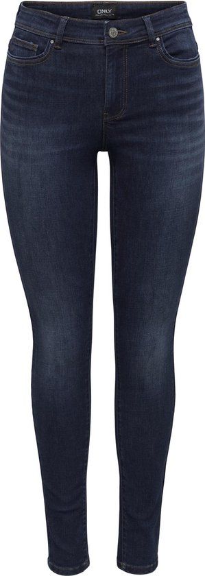 ONLY ONLWAUW MID SK DNM BJ581 - Dames Jeans - Dark Blue Denim - Maat L/32