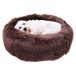 Ferplast Kattenmand CUDDLY 60 Hondenmand Zacht pluche kattenkussen, diam 60 xh 14 cm. Bruin