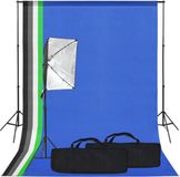 vidaXL Fotostudioset met softboxlamp en achtergrond