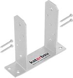 KOTARBAU® Paalhouder, Paalvoet, TT, Paaldrager, Verzinkt Staal, 120 mm, Zilver, Paalsteun, om te Schroeven, voor Houten Palen, voor Tuin