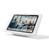 Tabdoq Professionele Bureaustandaard Voor Apple iPad 7/8/9 10,2-inch | Veilige Metalen Kioskbehuizing | iPad Tablethouder Portret & Landschap | Voor Kassa & Zakelijk Gebruik, wit