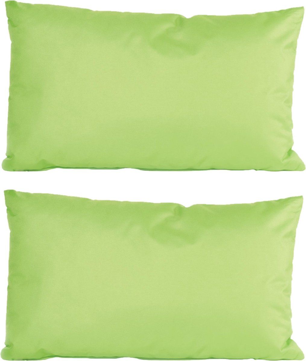 Anna's Collection 2x Green Cushions 30 x 50 cm - Indoor & Outdoor