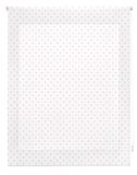 blindecor Specks Roller, Stof/Weefsel, Wit Roze, 130 x 180 cm