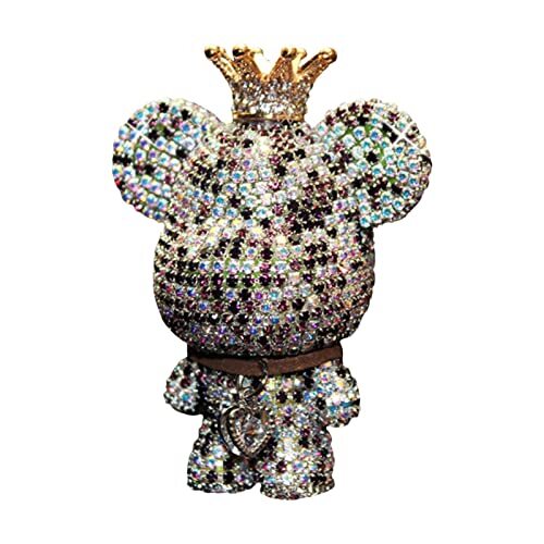 Gruwkue Crystal Bear luchtverfrisser, aromatherapie auto luchtverfrisser, Shiny Crystal Bears Car Interior Decoratie Strass