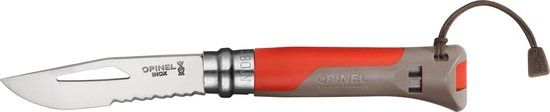 Opinel No. 08 Outdoor Zakmes - RVS - Rood