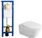 Villeroy & Boch Subway 2.0 inbouwset Wisa - met diepspoel wandcloset slimseat zitting afdekplaat - wit