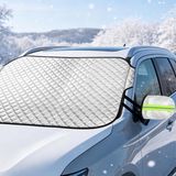Markenlos Famanu - Ruitafdekking Winter - Bescherming tegen vorst en sneeuw - Vouwbaar en veelzijdig - Zwart 1 stuk