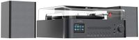 Reflexion HIF2082DAB Retro platenspeler met luidspreker en bluetooth, muzieksysteem met DAB+, CD, FM, USB-MP3-opname, kleurendisplay, wekker en slaaptimer, set