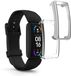 kwmobile 2x smartwatch hoes geschikt voor Fitbit Inspire 3 / Inspire 2 / Ace 3 hoesje - Siliconen sporthorloge cover - Activity tracker case in transparant / zilver