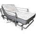 amuéblate online Elektrisch bed met scharnier, versterkt, Ergotop, 5 niveaus, met visco-elastische matras Dorsaltec + reling set roestvrij staal, 90 x 190 cm