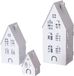 Boltze Home lantaarnset huis wit 3-delig decoratief metaal.
