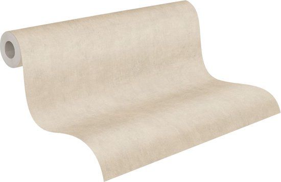 A.S. Création Behang Effen Beige - AS-380245 - 53 cm x 10,05 m | Papier