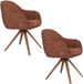 Housecraft Living Batoul Eetkamerstoelen Armleuning Terra/ Rood - Set van 2