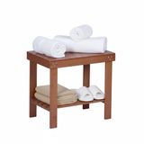 Merkloos / Sans marque Relaxdays badkruk - 44x41x28 cm - hout - naturel