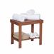 Merkloos / Sans marque Relaxdays badkruk - 44x41x28 cm - hout - naturel