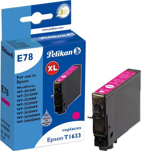 Pelikan E78 Magenta XL Ink Cartridge (Alternative for Epson T1633)