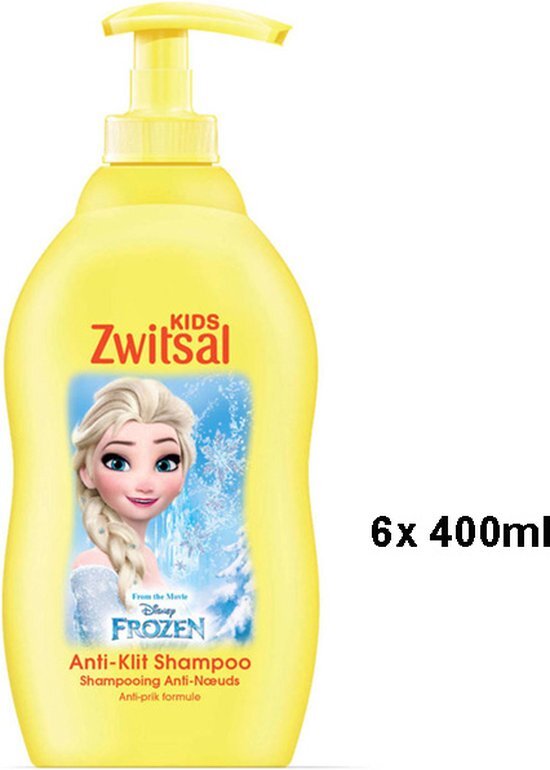 Zwitsal Frozen Anti-Klit Shampoo - 6 x 400 ml - Kids - voordeelverpakking