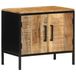 vidaXL Nachtkastje Bruin en Zwart 50 x 30 x 45 cm Massief Mango Hout