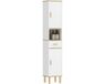 Homcom Badkamerkast (vloermodel) - Spaanplaat, Grenenhout - 31,5 x 29,7 x 171,5 cm - Wit