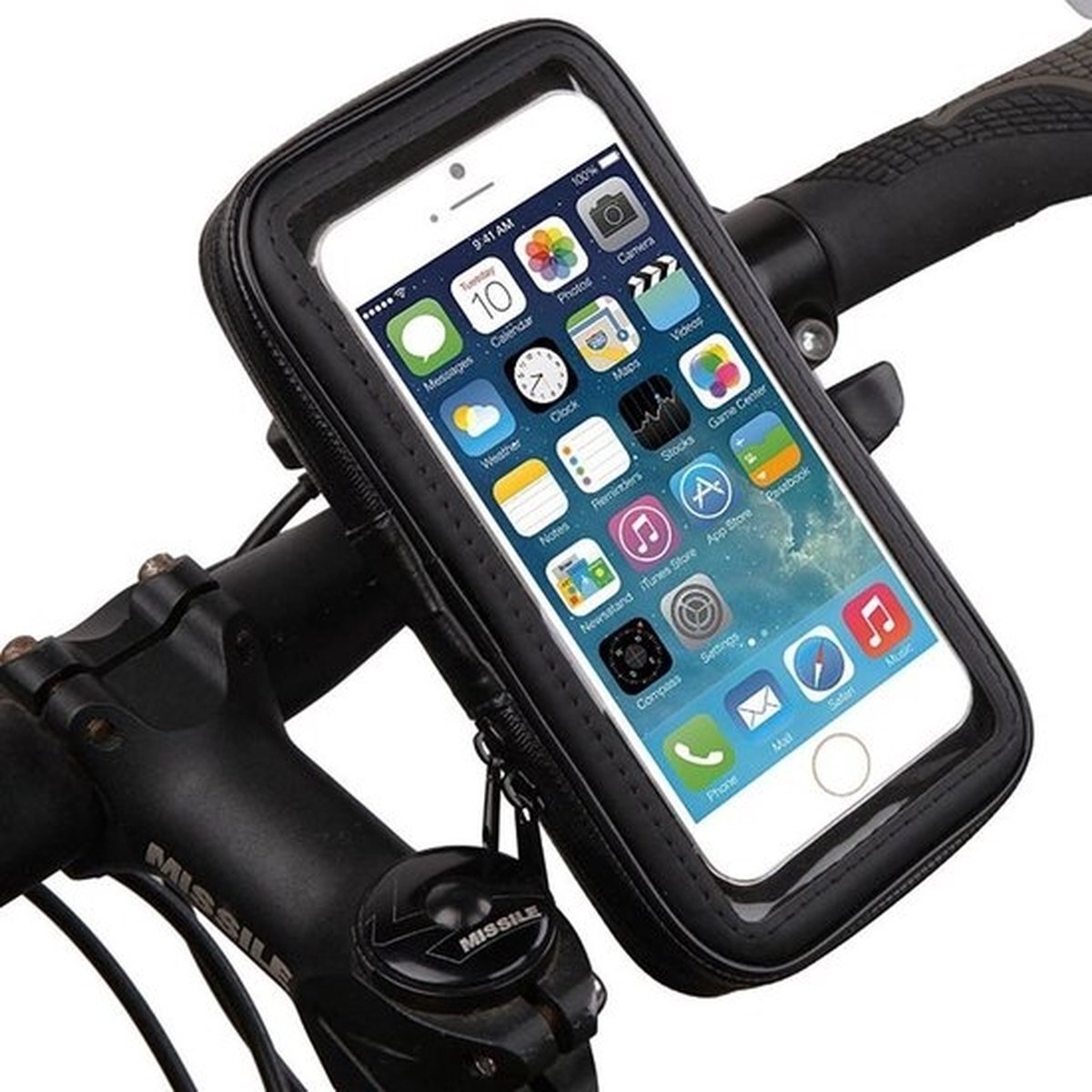 Mobigear Bike Console Telefoonhouder Fiets voor Apple iPhone SE (2022) - Zwart