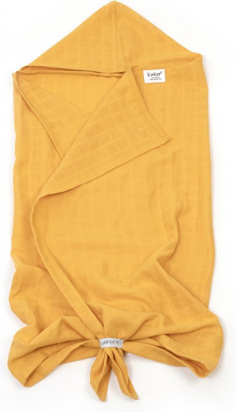 KipKep Blenker Handdoek met capuchon Little Bees geel