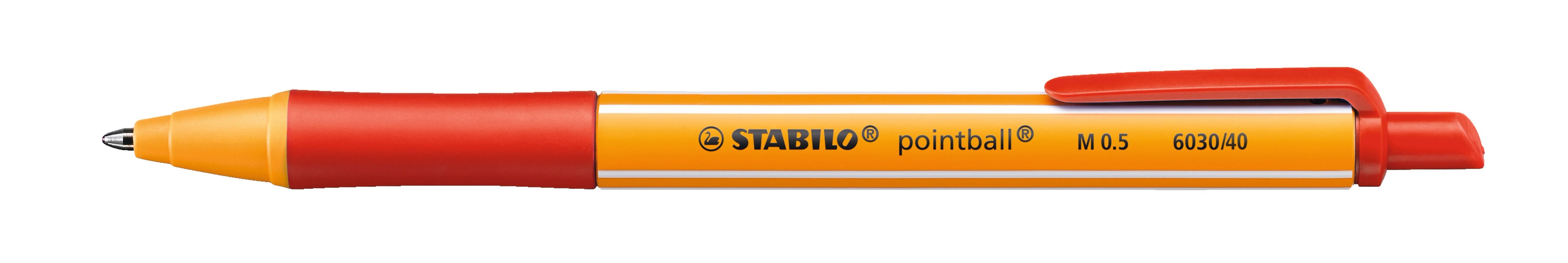 STABILO pointball - Balpen - 0.5 mm - Rood - Navulbaar - 1 stuk