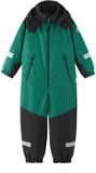 Reima Waterdichte combinatie voor kinderen, dieper groen, Colorblock, lange mouw, met capuchon, 9 jaar