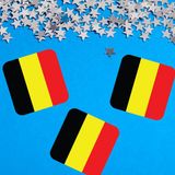 Bellatio Decorations Bierviltjes Belgische vlag vierkant 15 st
