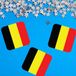 Bellatio Decorations Bierviltjes Belgische vlag vierkant 15 st