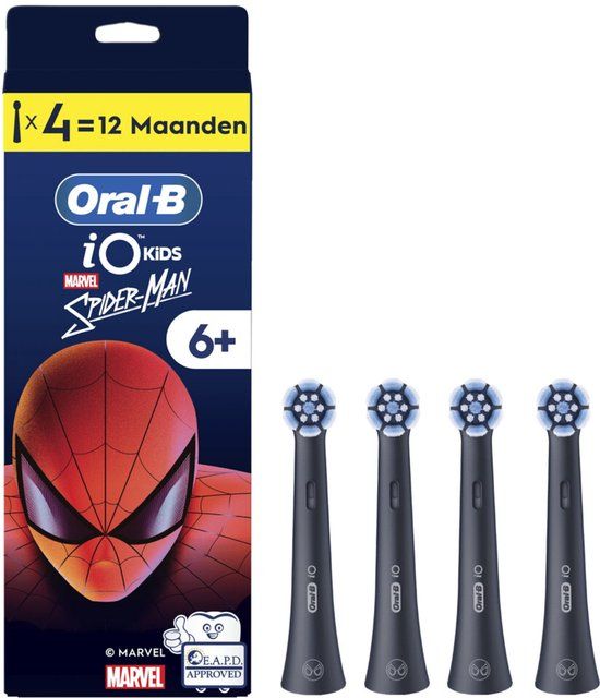 Oral-B iO Kids 6+ Marvel Spiderman opzetborstel voor elektrische tandenborstel - 4 stuks