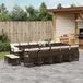 Prolenta Maison Exclusive Tuinset voor buiten, 15-delig, met kussens, bruin, van gevlochten polyraan
