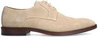Manfield Heren Beige Suède Veterschoenen Maat 41