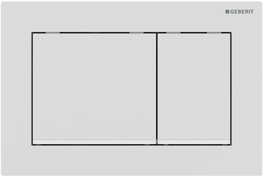 Geberit Drukplaat geberit omega 30 voor 2-toets spoeling met witte designstroken mat wit